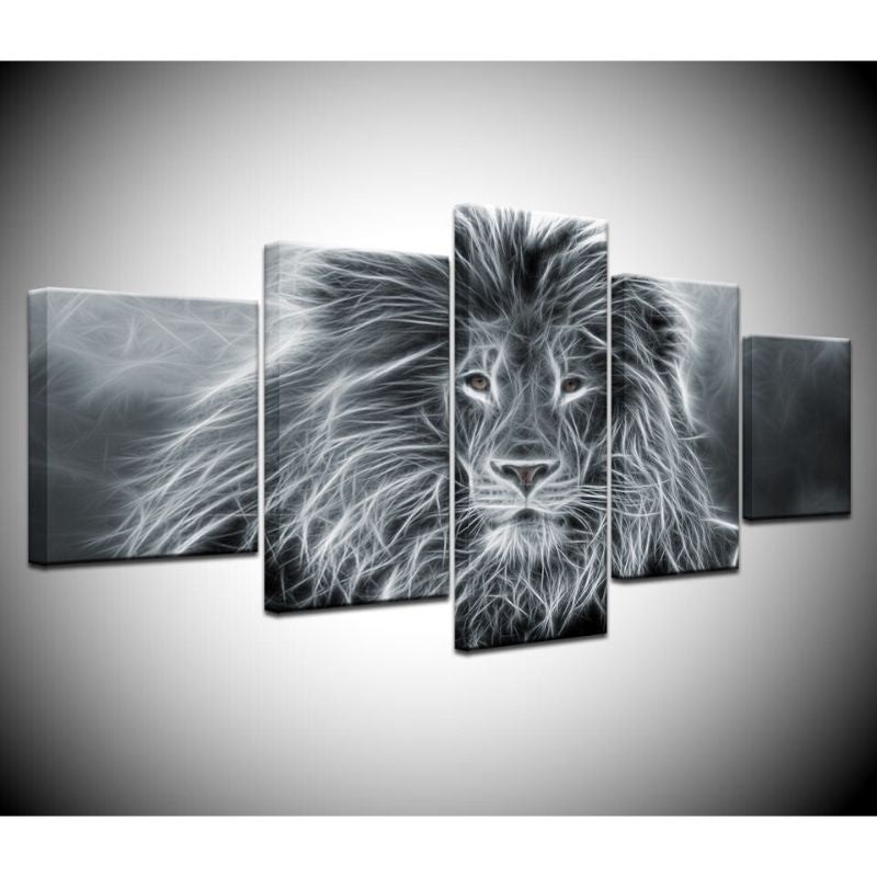 Tableau Lion Richesse toile tête de lion