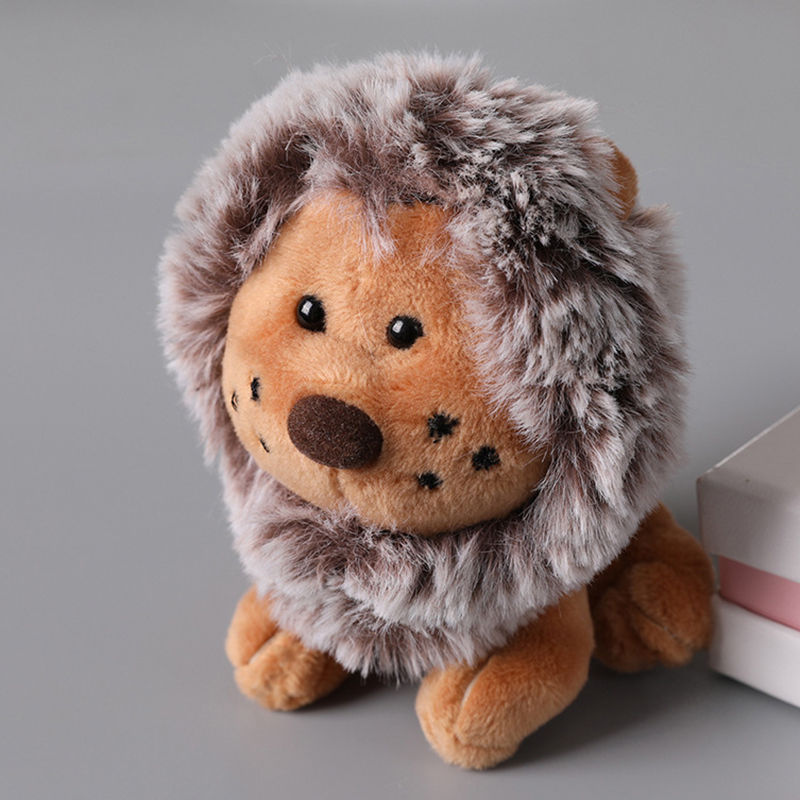 Porte Clés lion Doux Marron zoom