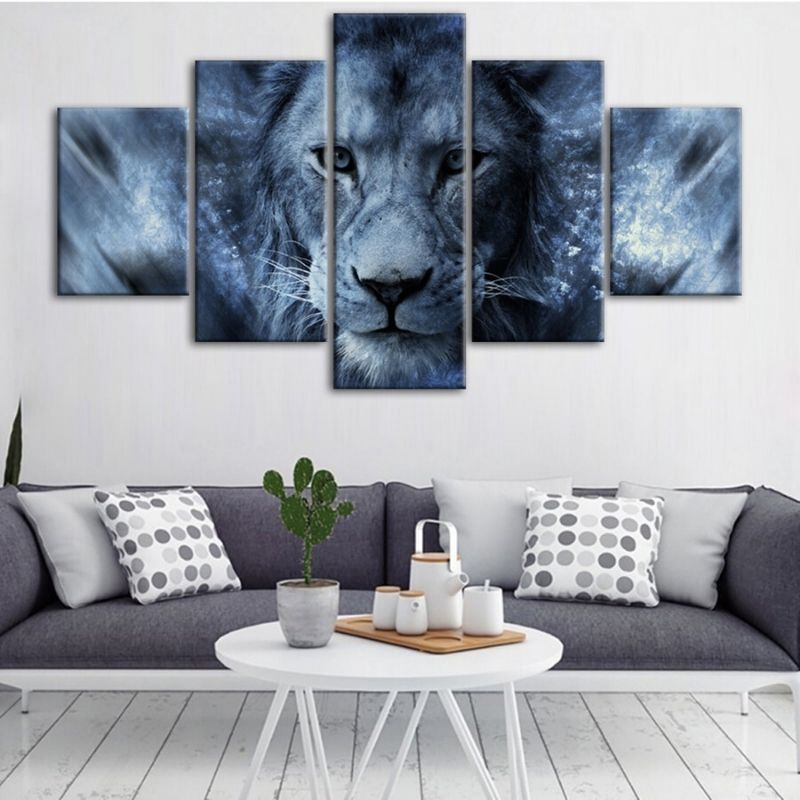 Tableau Lion Bleu photo nature