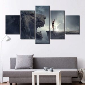Tableau Lion Indécence photo déco ciel