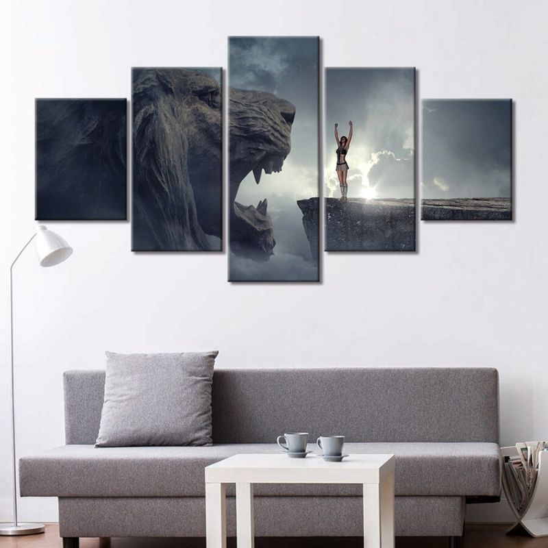 Tableau Lion Indécence photo déco ciel