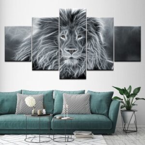 Tableau Lion Richesse pour salon