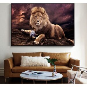 Tableau Lion Enfant décoration d'intérieur pour chambre enfant