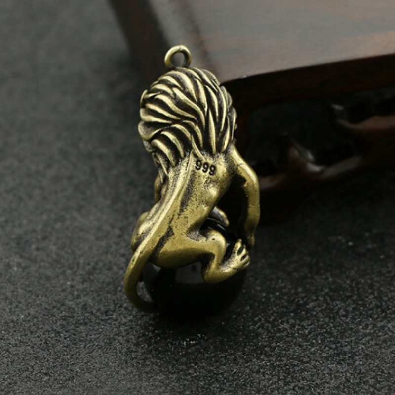 Lion Laiton Porte Clés dos
