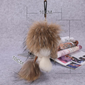 Porte Clés Lion Peluche Beige dimensions