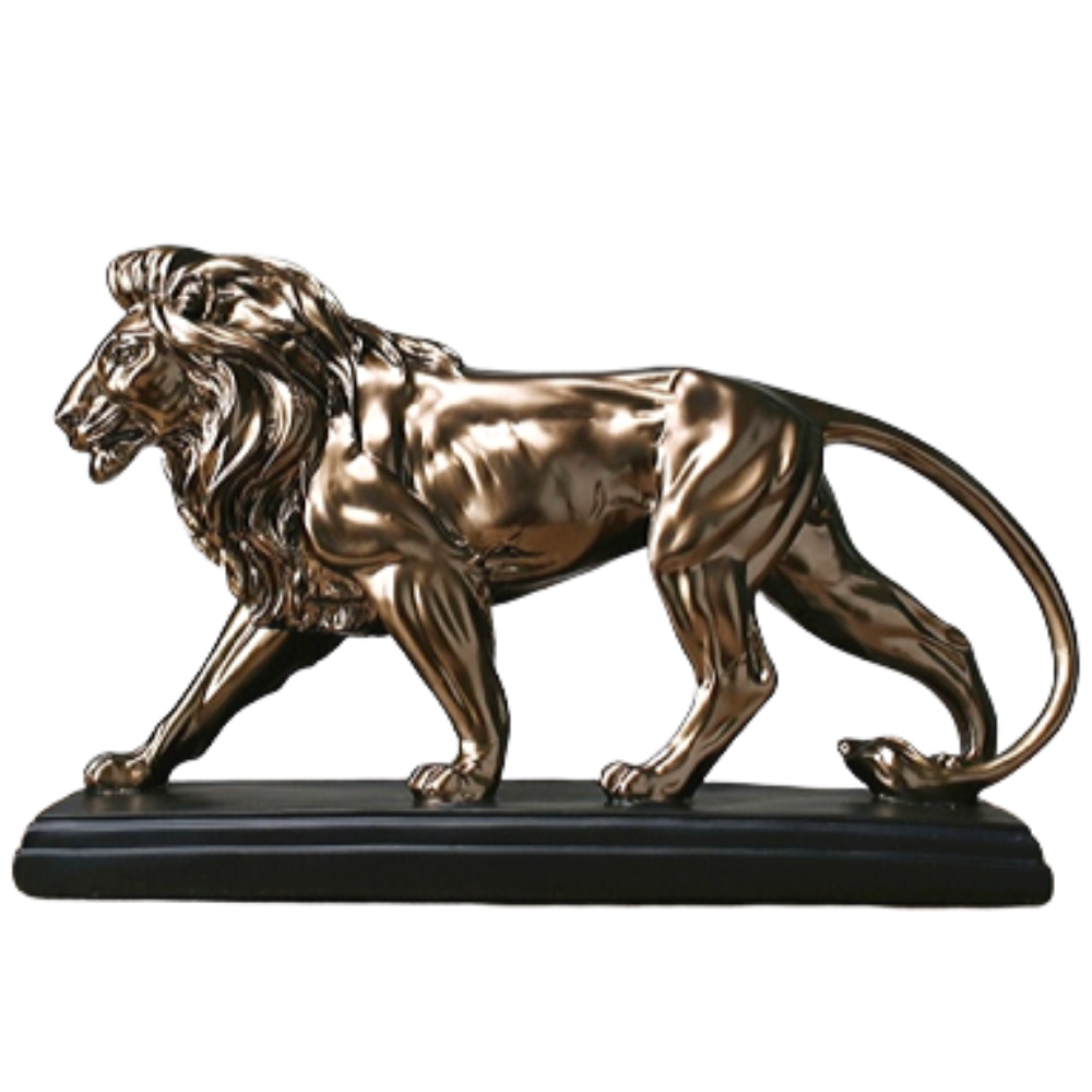 Statue de lion.