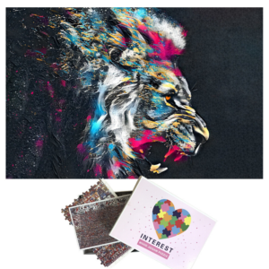 Puzzle lion rugissant.