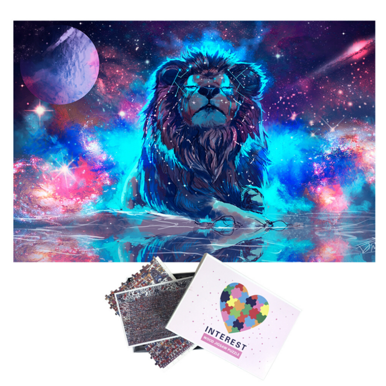 Puzzle Lion Nuit Fauve