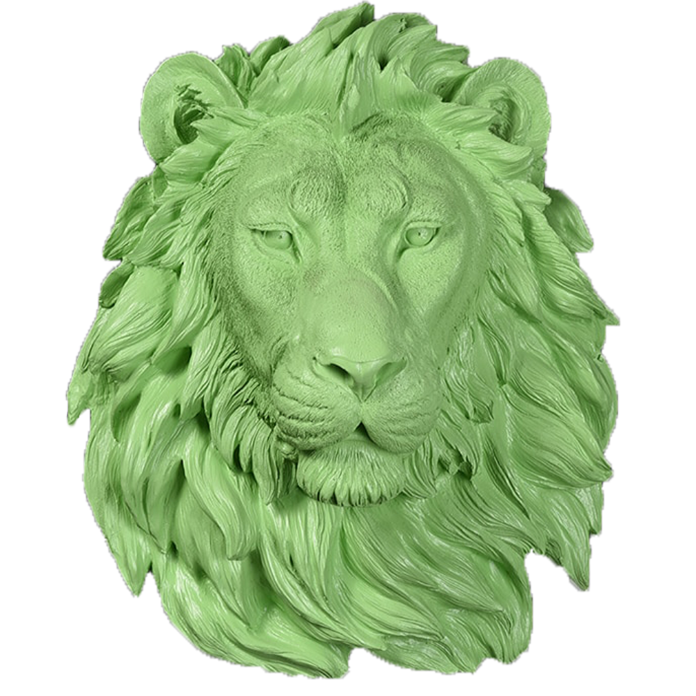 Trophée tête de lion.