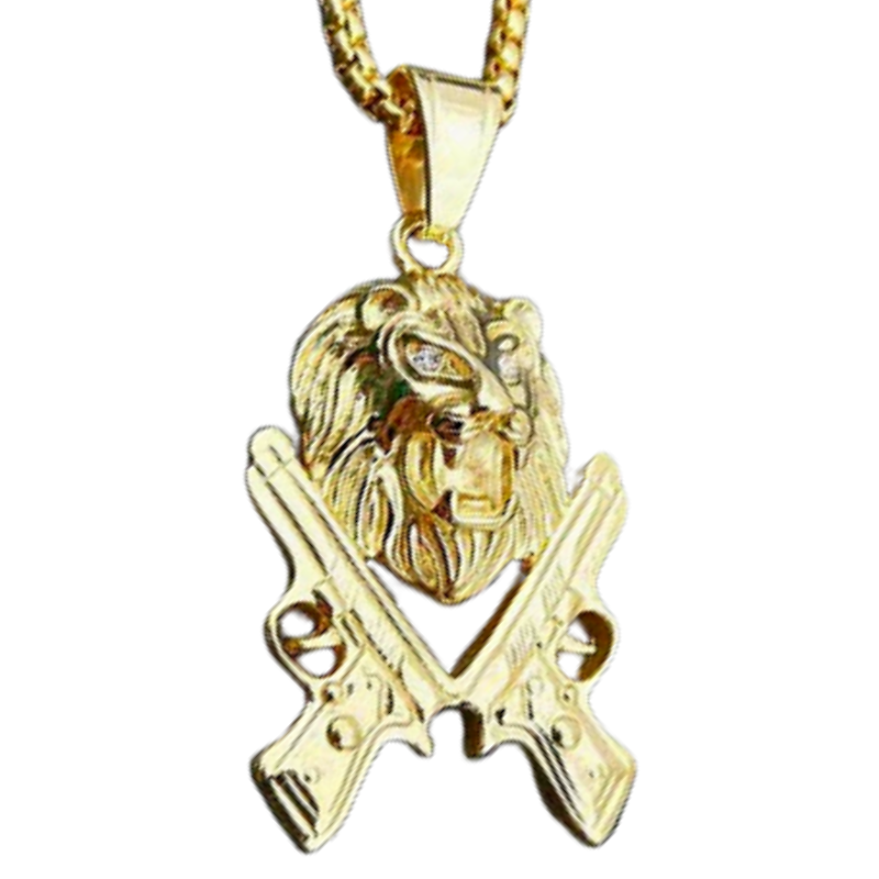 Pendentif tête de lion.