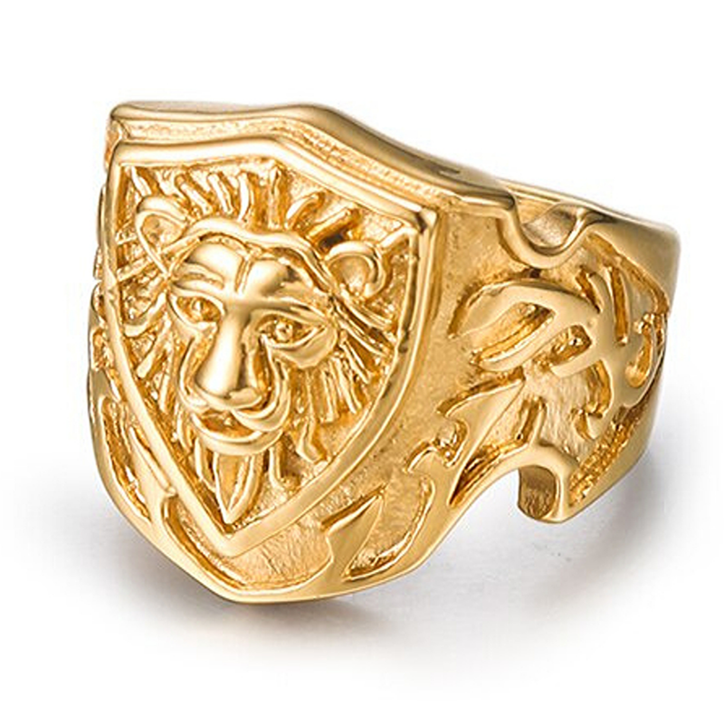 Bague Tête de Lion Or Homme