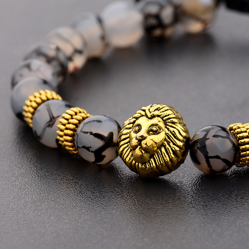 Bracelet Homme avec Tête de Lion
