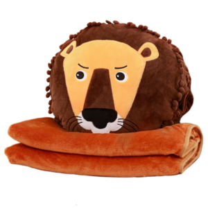 Tete de lion coussin.