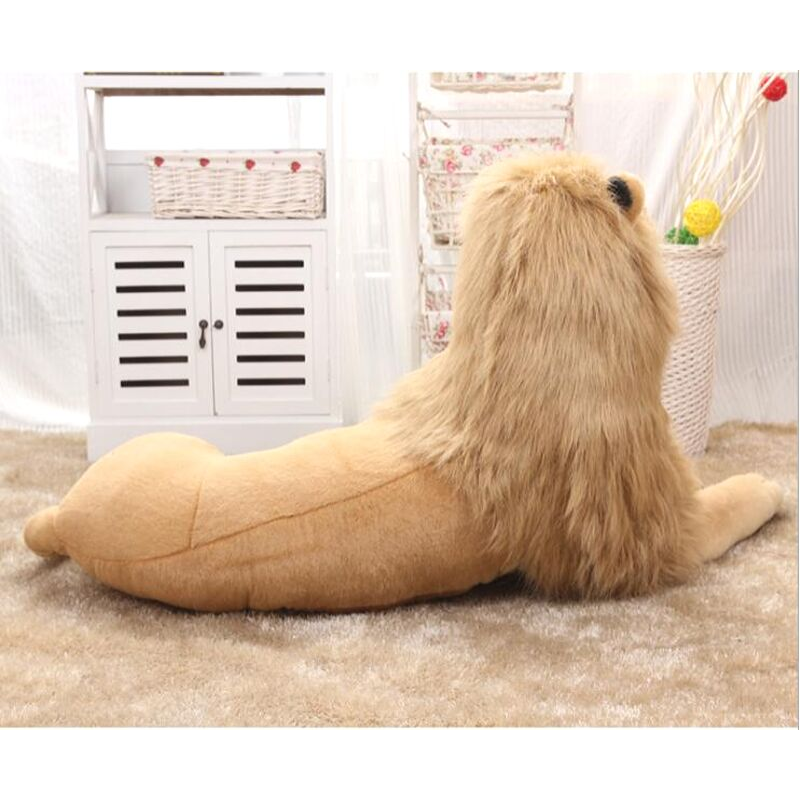 Lion en peluche blanc 50cm.