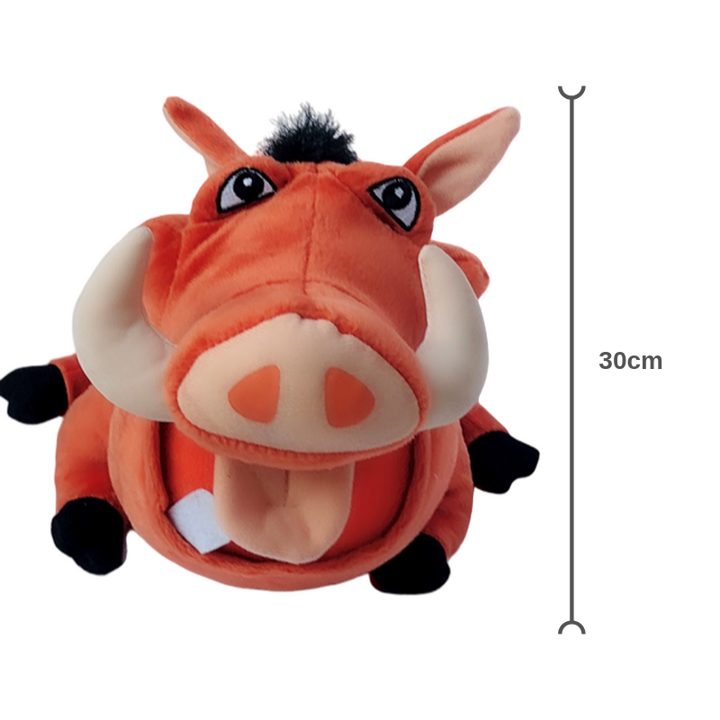 Dimensions peluche pumbaa phacochère roi lion