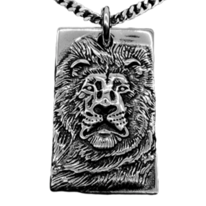 Collier lion homme.