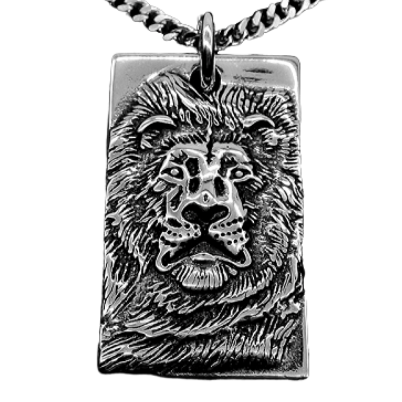 Collier lion homme.