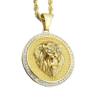 Pendentif lion or.