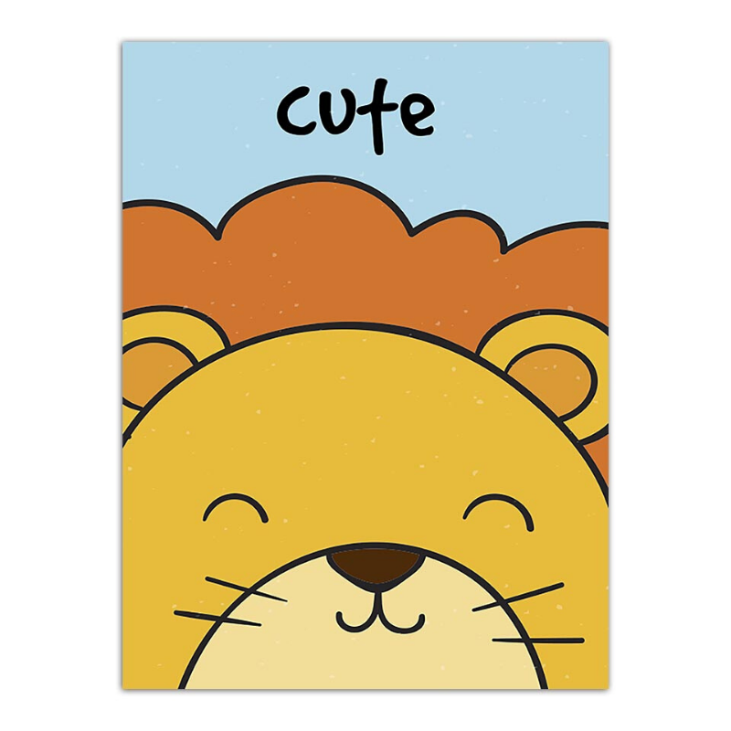 Poster lion enfant.