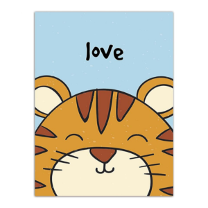 Toile imprimée tigre enfant.