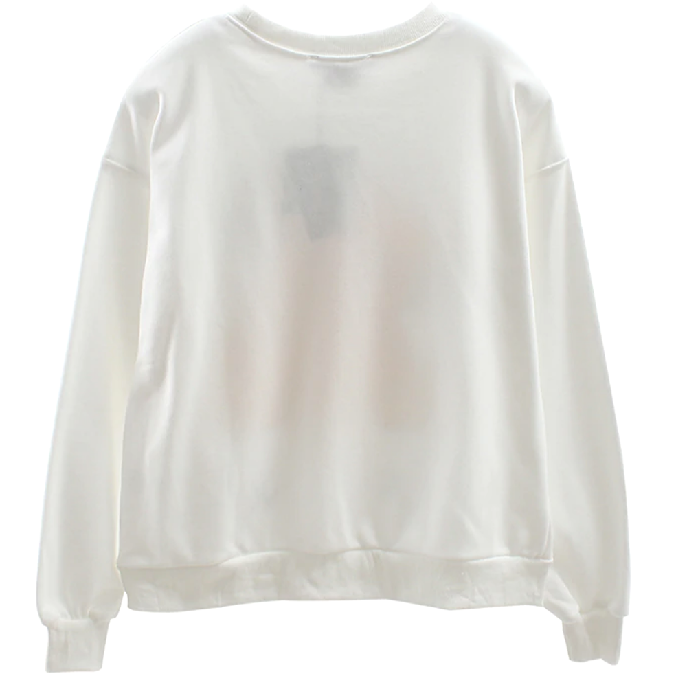 Pull coton blanc pour femme.