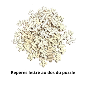 dos des pièces puzzle lion couleur