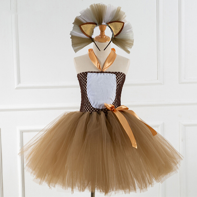 Robe lion pour fille.