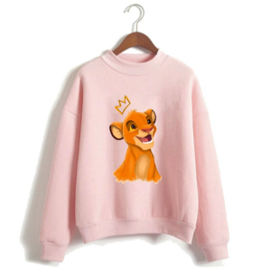 Pull le roi lion simba couronne rose.