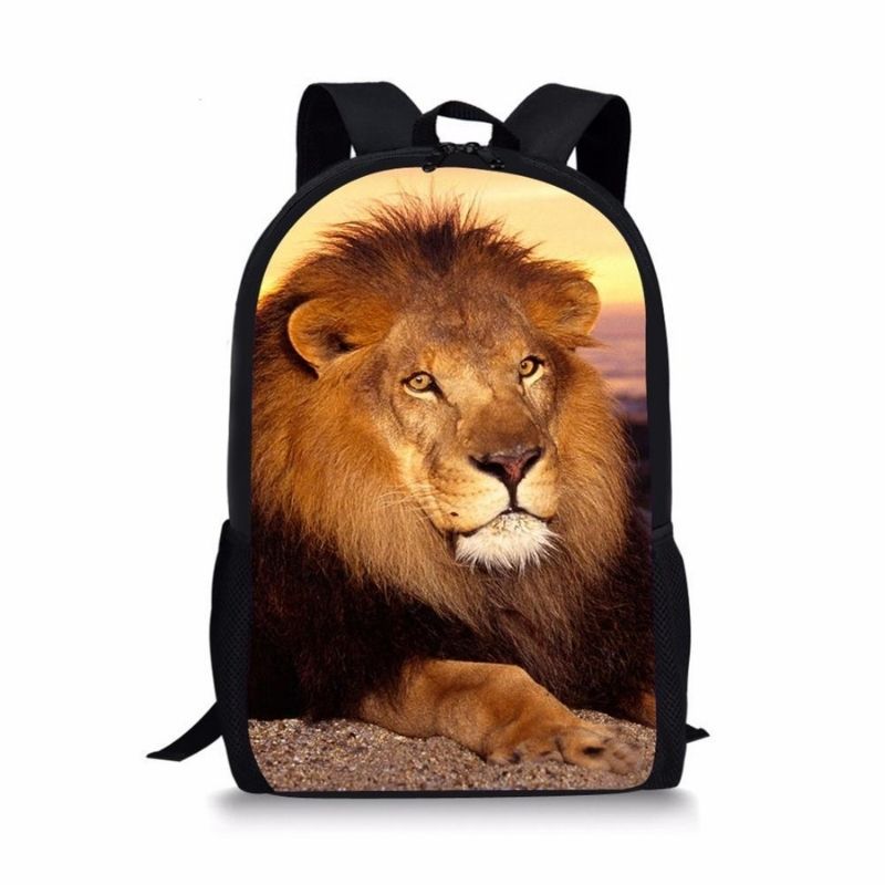 sac à dos lion sur sable