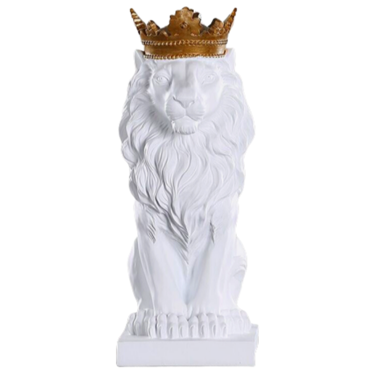 Statue Lion Blanc