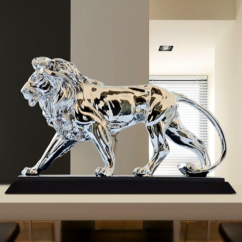 Statuette lion intérieur.