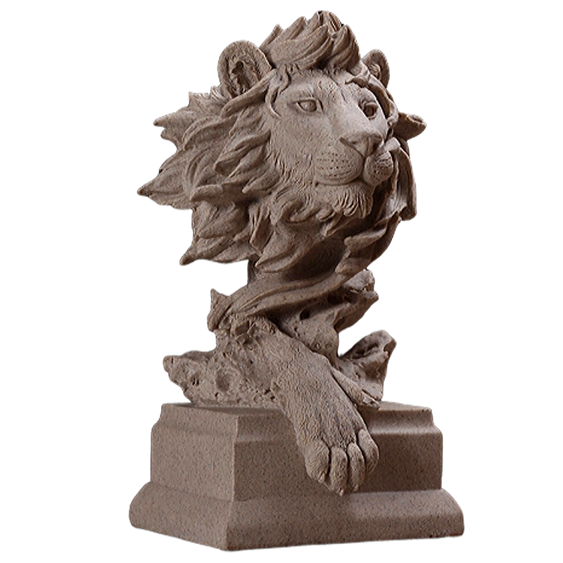 Statue lion décoration.