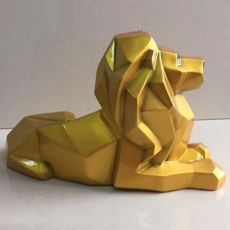 Statue design lion or.