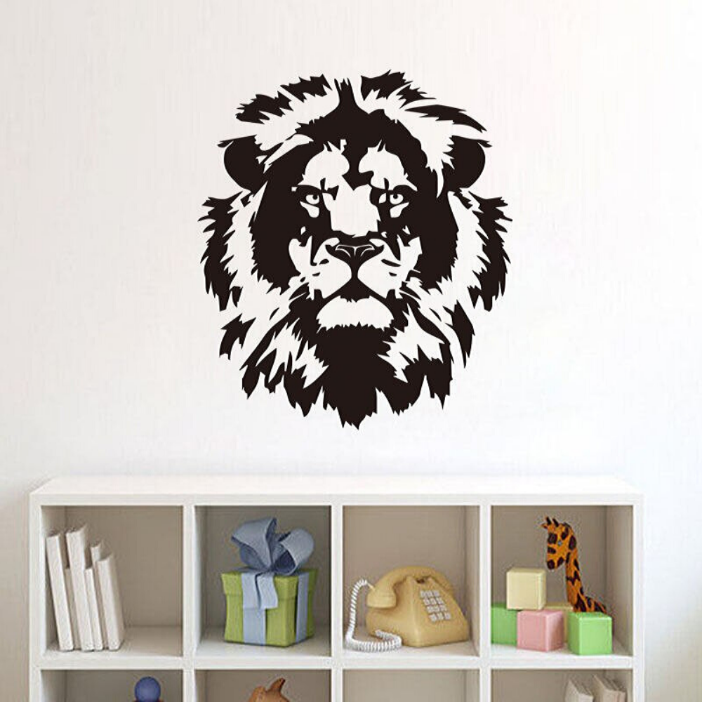 Sticker lion noir.