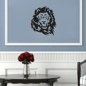 Sticker lion noir.