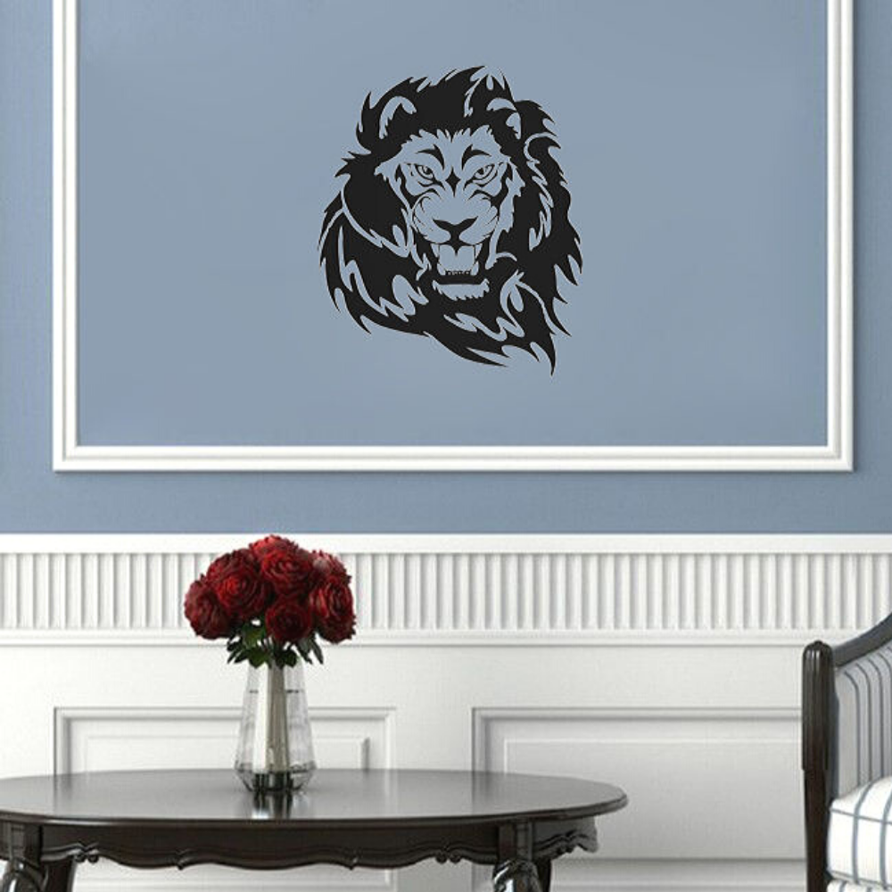 Sticker lion noir.