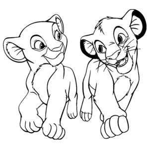 Sticker simba et nala.