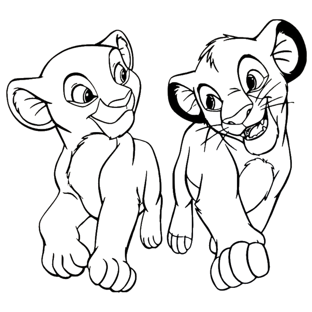 Sticker simba et nala.