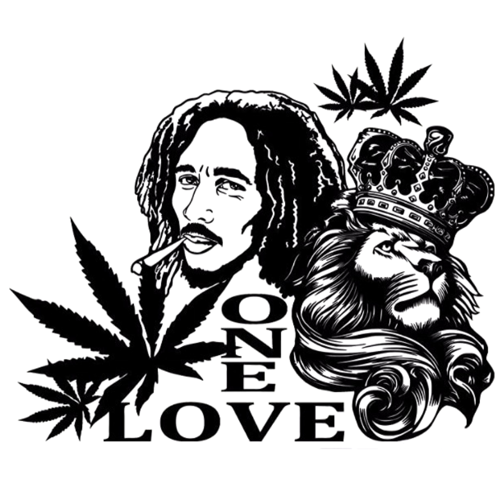 Sticker lion one love.