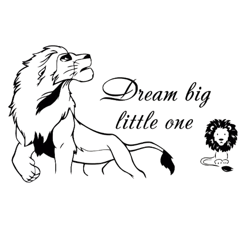 Sticker dream big little one.