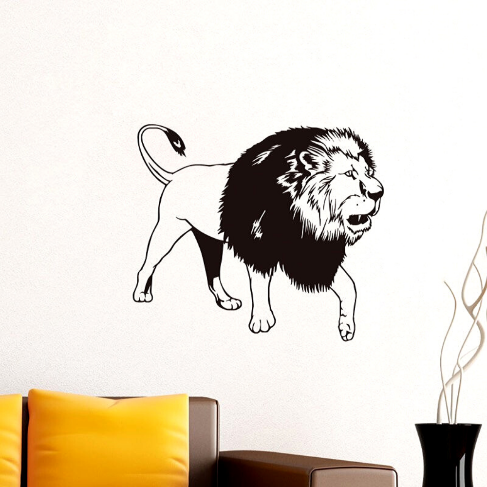 Sticker autocollant lion.