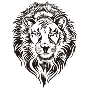 Sticker lion noir.