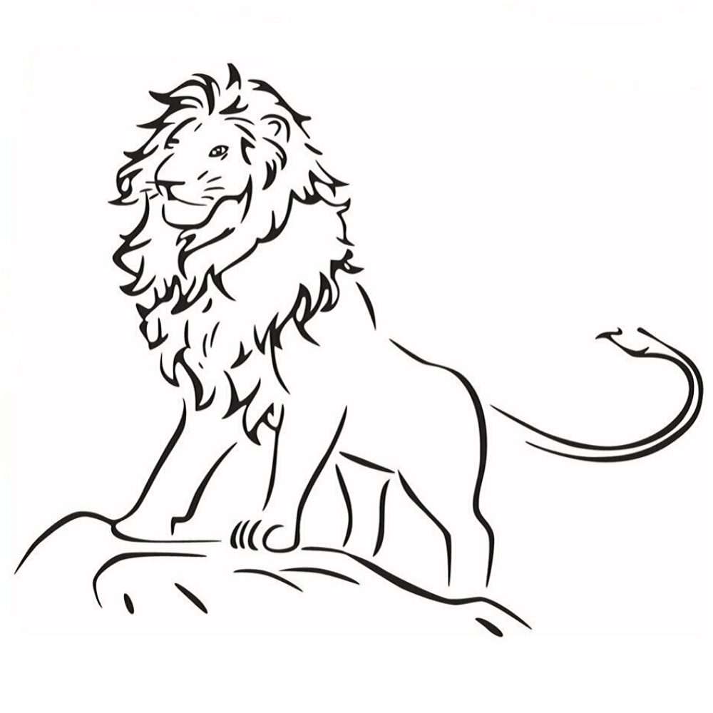 Sticker lion enfant.