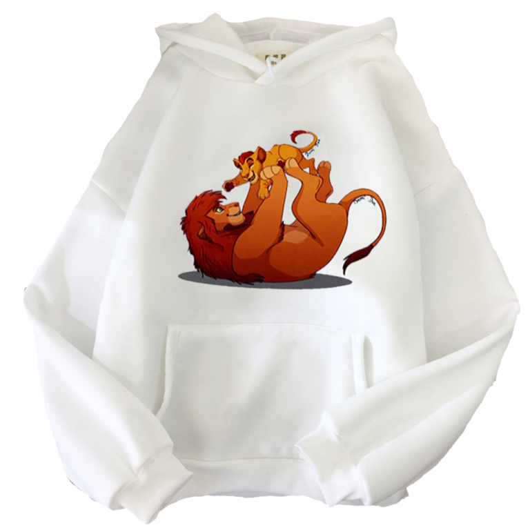 Sweat Le Roi Lion Mufasa et Simba Blanc