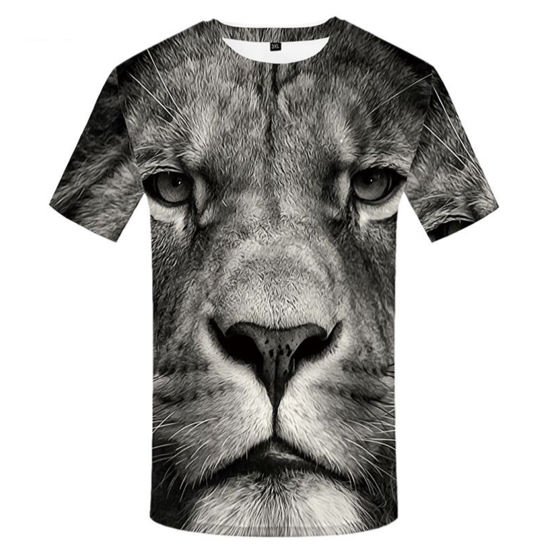 T-shirt lion pour homme.