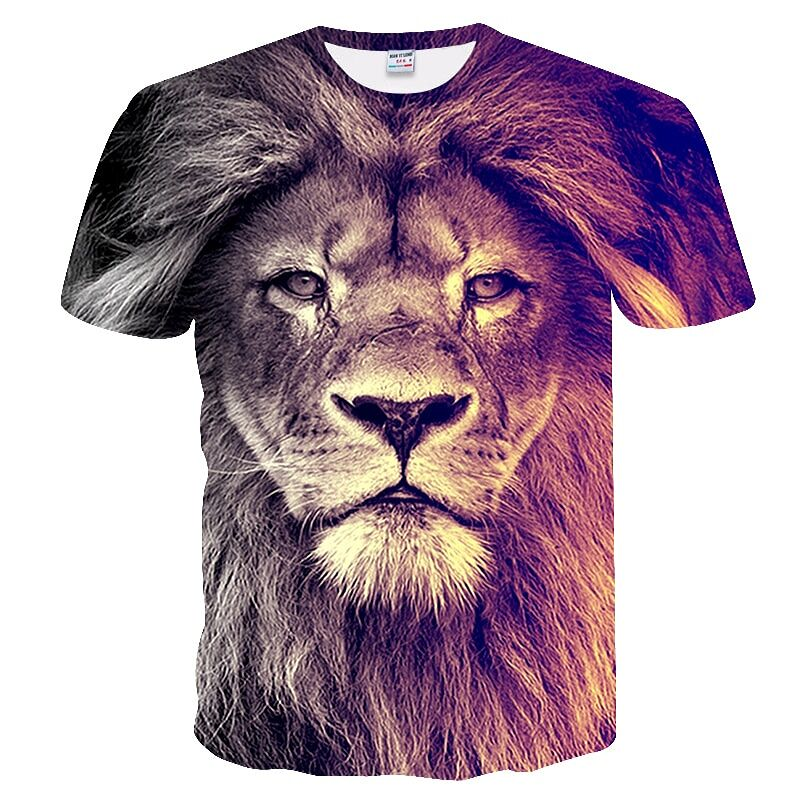 T-shirt lion pour homme.