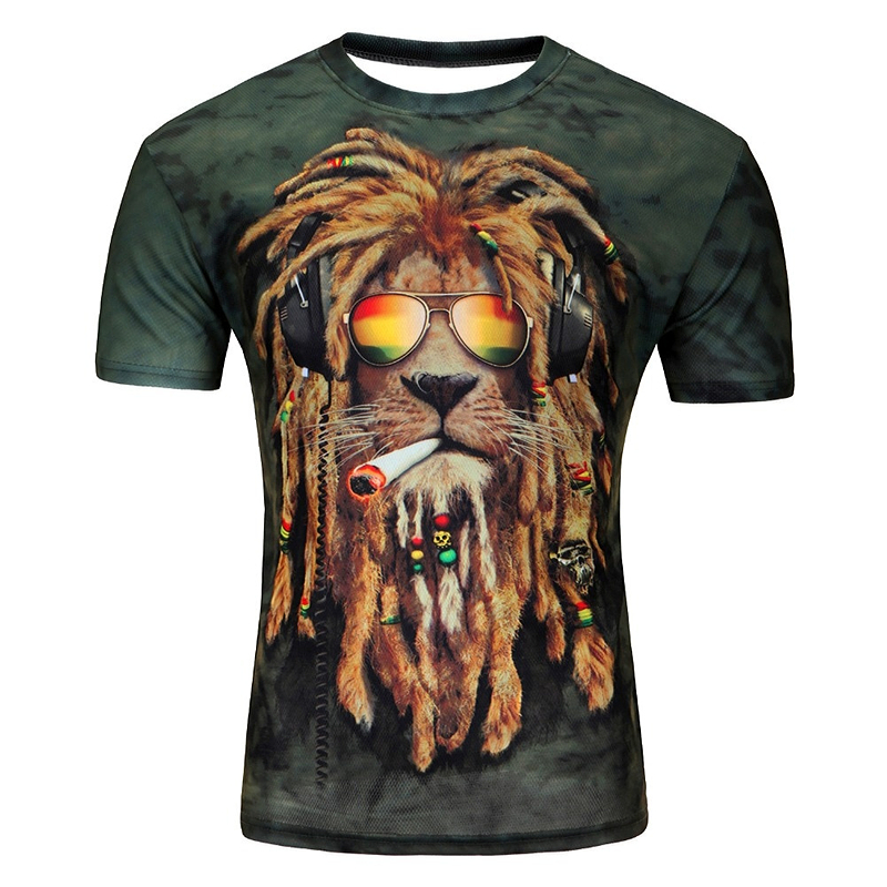 T-Shirt Lion Rasta Roi