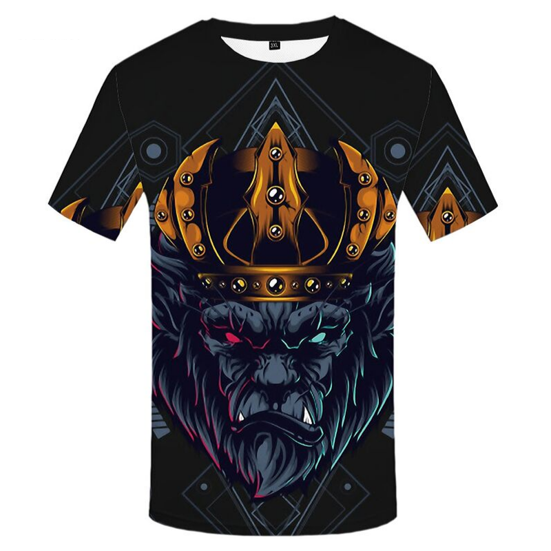 T-shirt lion noir.