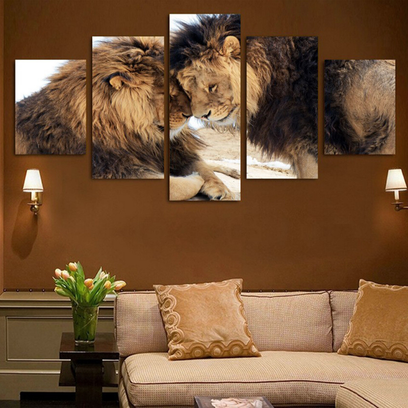 Tableau déco lion.