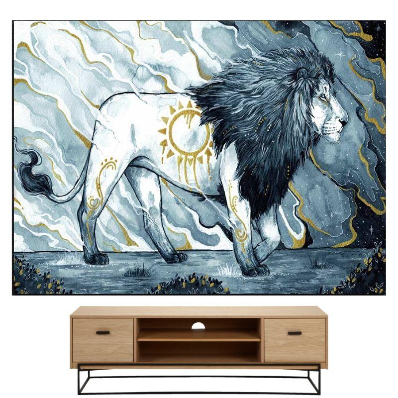 Tableau de Lion Bleu